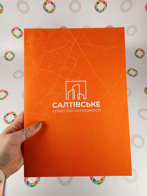 Branded A4 folder with matte lamination