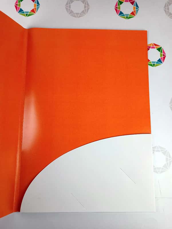 Branded folder (glued pocket)