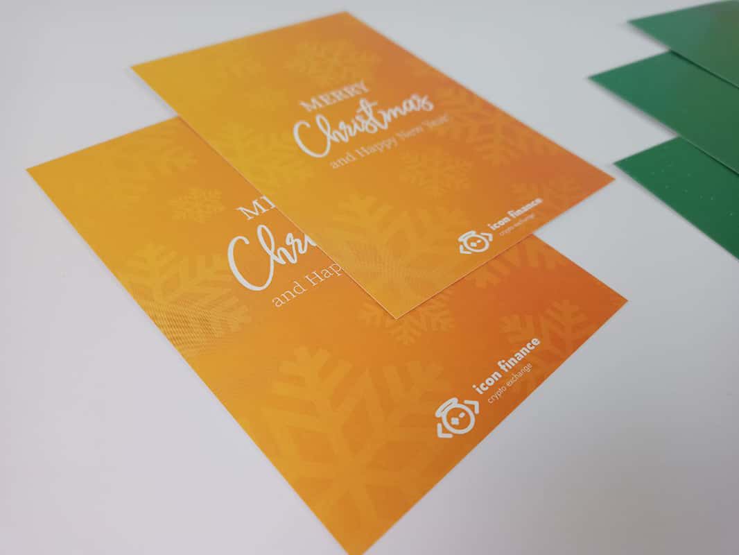 Example of Christmas card printing