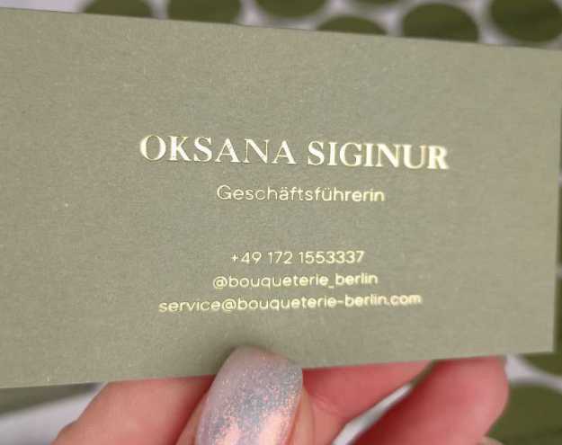 VIP cards: screen print & foil — example